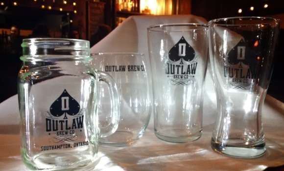 Outlaw Brewing Company glasses