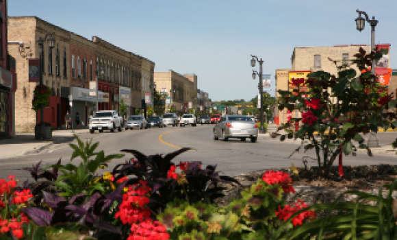 Downtown view of Walkerton, Ontario