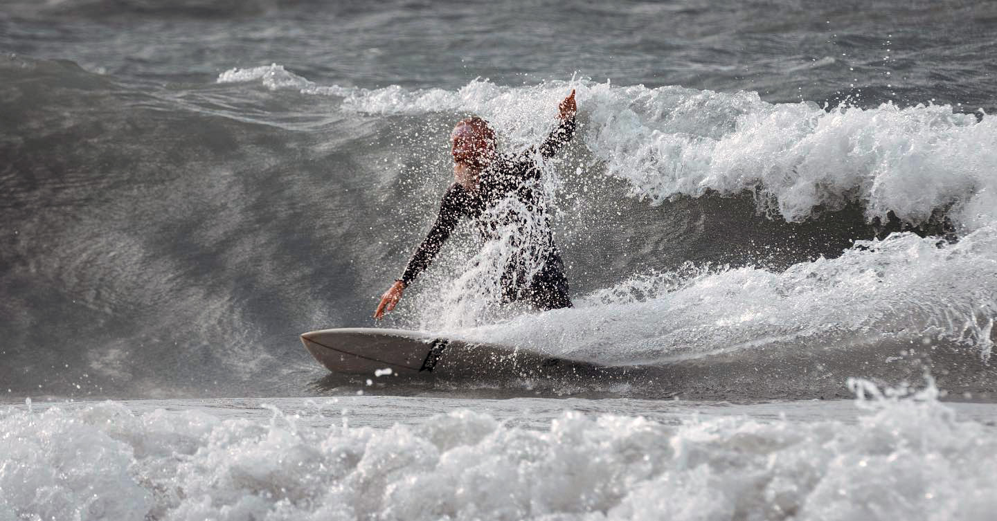 Man surfing a big wave