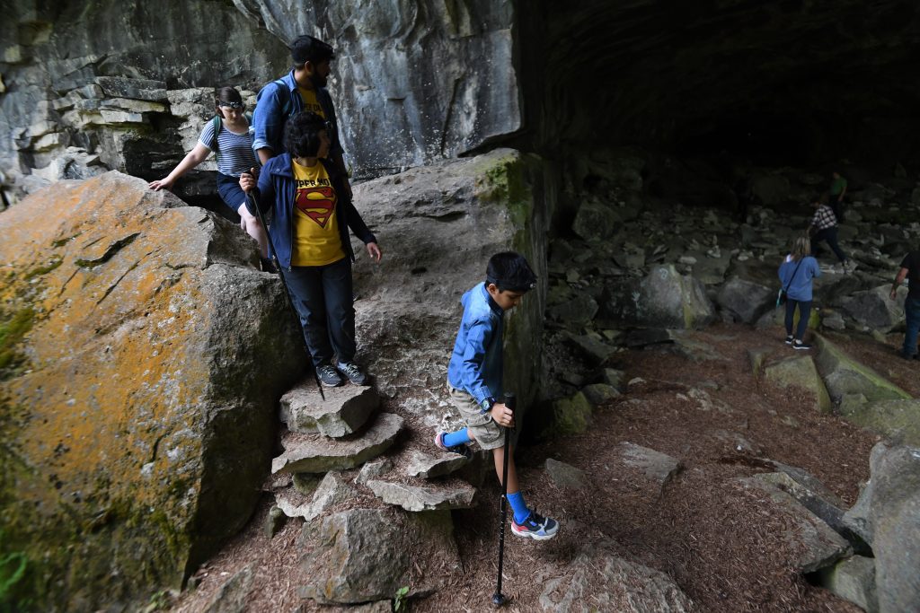 Family hiking caves in Bruce County
