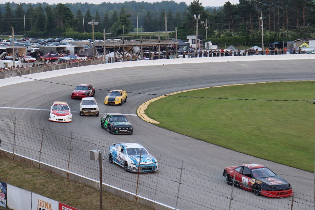Sauble Speedway track with racing cars
